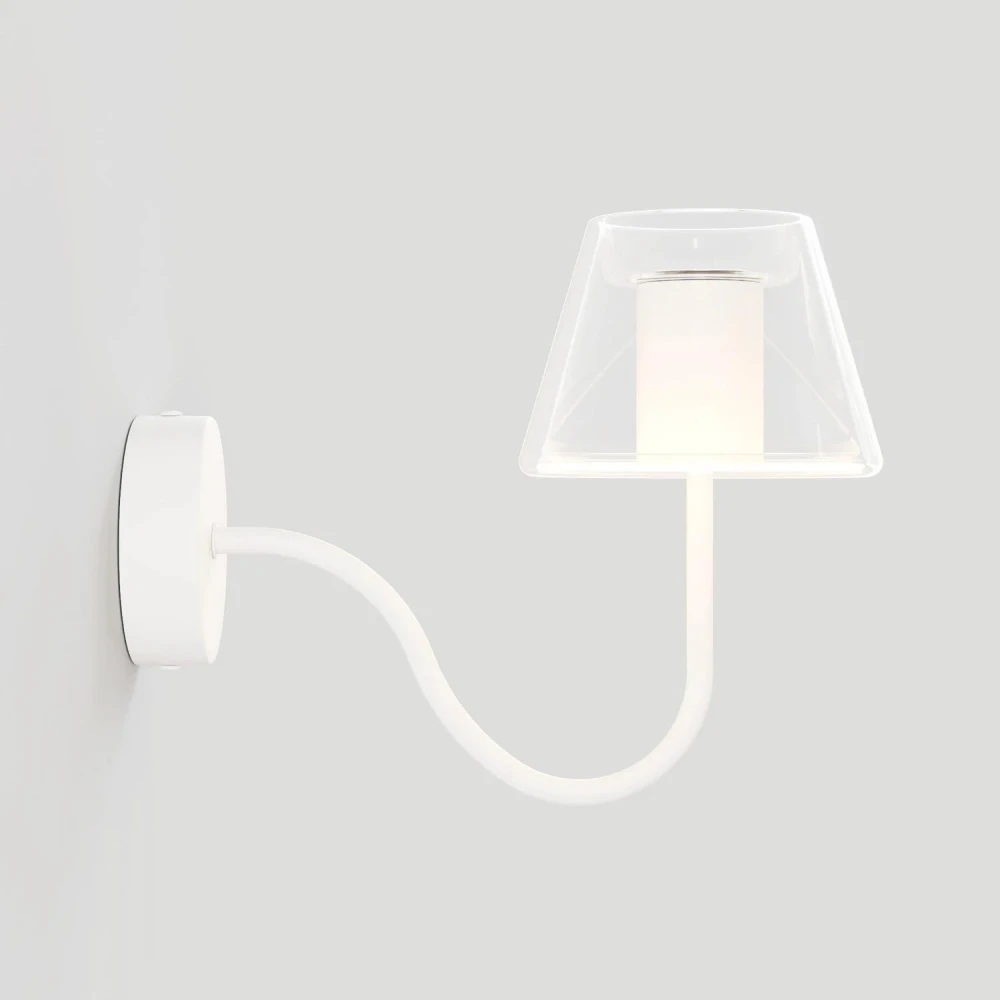 Φωτιστικό τοίχου Fermaluce G07 με επέκταση σε S - E27 max 42W - Λευκό Ματ - Creative Cables