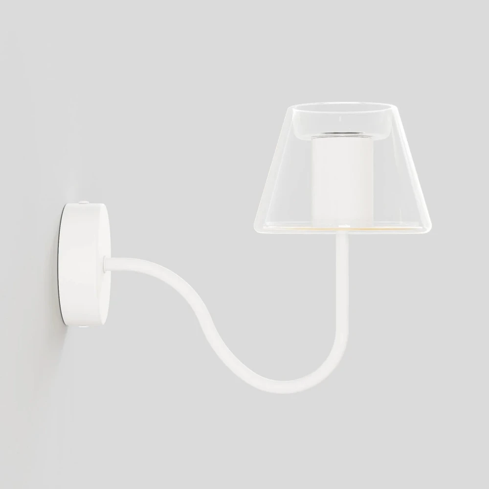 Φωτιστικό τοίχου Fermaluce G07 με επέκταση σε S - E27 max 42W - Λευκό Ματ - Creative Cables