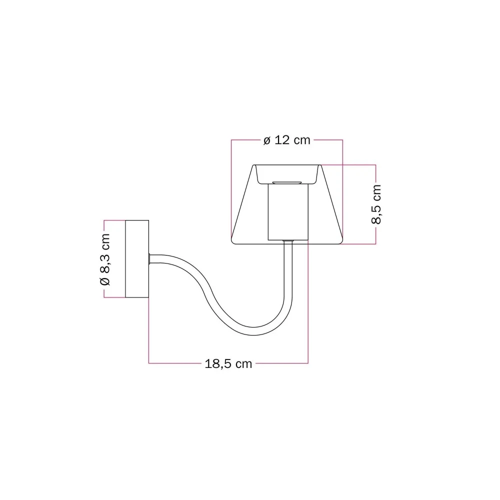Φωτιστικό τοίχου Fermaluce G07 με επέκταση σε S - E27 max 42W Μπρονζέ Σατινέ - Creative Cables