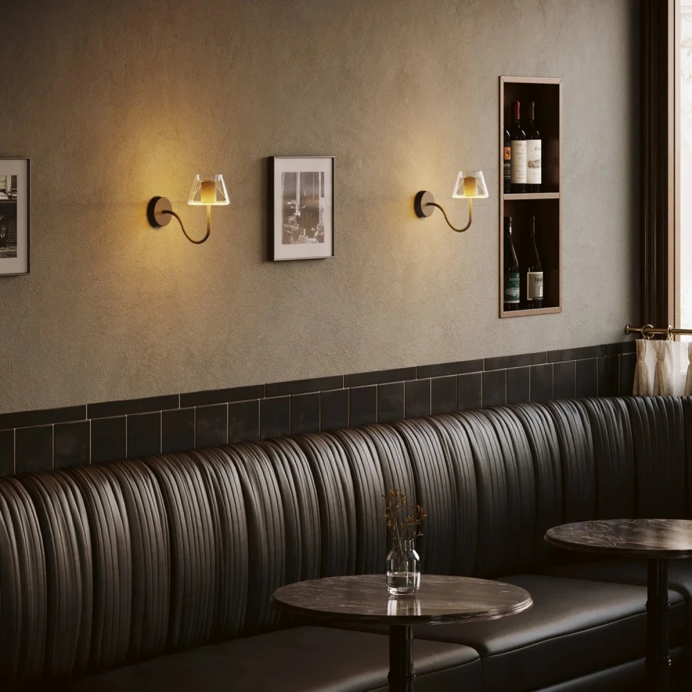 Φωτιστικό τοίχου Fermaluce G07 με επέκταση σε S - E27 max 42W - Μαύρο - Creative Cables