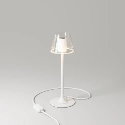 Επιτραπέζιο Φωτιστικό Μεταλλικό MAG-Y G07, με Υφασμάτινο Καλώδιο  Λευκό Ματ - Creative Cables