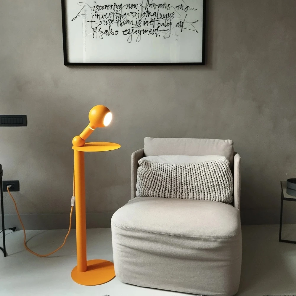 Φωτιστικό Δαπέδου Rocco Με Λαμπτήρα Camo E27 max 7W - Κίτρινο - Creative Cables