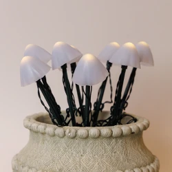 ΣΕΙΡΑ ΜΕ 8 LED ΛΕΥΚΑ ΠΛΑΣΤΙΚΑ ΜΑΝΙΤΑΡΙΑ H20cm ΚΑΙ ΗΛΙΑΚΟ ΠΑΝΕΛ ΜΕ ΑΙΣΘΗΤΗΡΑ ΦΩΤΟΣ, ΠΡΑΣΙΝΟ PVC ΚΑΛΩΔΙΟ, ΘΕΡΜΟ ΛΕΥΚΟ LED ANA 50cm IP44