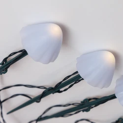 ΣΕΙΡΑ ΜΕ 8 LED ΛΕΥΚΑ ΠΛΑΣΤΙΚΑ ΜΑΝΙΤΑΡΙΑ H20cm ΚΑΙ ΗΛΙΑΚΟ ΠΑΝΕΛ ΜΕ ΑΙΣΘΗΤΗΡΑ ΦΩΤΟΣ, ΠΡΑΣΙΝΟ PVC ΚΑΛΩΔΙΟ, ΘΕΡΜΟ ΛΕΥΚΟ LED ANA 50cm IP44