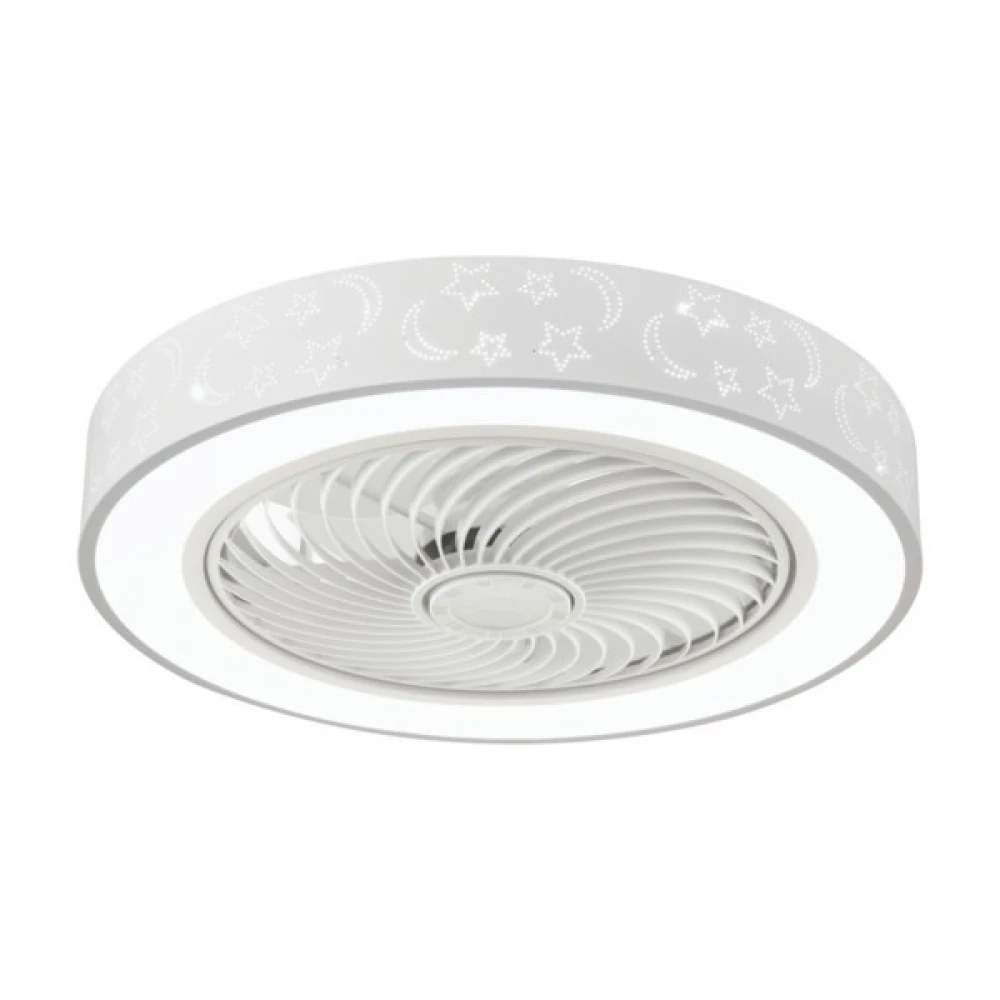 ΑΝΕΜΙΣΤΗΡΑΣ ΠΛΑΦΟΝΙΕΡΑ ΟΡΟΦΗΣ ΠΑΙΔΙΚΟΣ ΛΕΥΚΟΣ-ΓΚΡΙ Φ50 15W DC ΜΟΤΕΡ ΜΕ LED ΦΩΣ 41W ΚΑΙ ΚΟΝΤΡΟΛ EUROLAMP