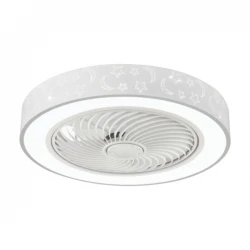 ΑΝΕΜΙΣΤΗΡΑΣ ΠΛΑΦΟΝΙΕΡΑ ΟΡΟΦΗΣ ΠΑΙΔΙΚΟΣ ΛΕΥΚΟΣ-ΓΚΡΙ Φ50 15W DC ΜΟΤΕΡ ΜΕ LED ΦΩΣ 41W ΚΑΙ ΚΟΝΤΡΟΛ EUROLAMP