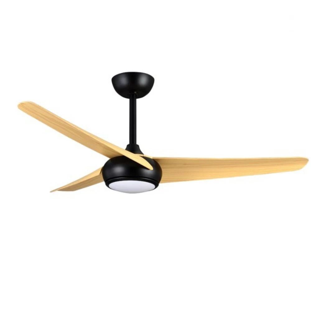 ΑΝΕΜΙΣΤΗΡΑΣ ΟΡΟΦΗΣ ΜΑΥΡΟΣ ΜΕ 3 ΞΥΛΙΝΕΣ ΦΤΕΡΩΤΕΣ Φ132 35W DC ΜΟΤΕΡ ΜΕ LED ΦΩΣ 24W ΚΑΙ ΚΟΝΤΡΟΛ EUROLAMP