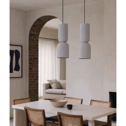 Inlight Κρεμαστό φωτιστικό από γύψο Γκρι 1XE27 GAIA