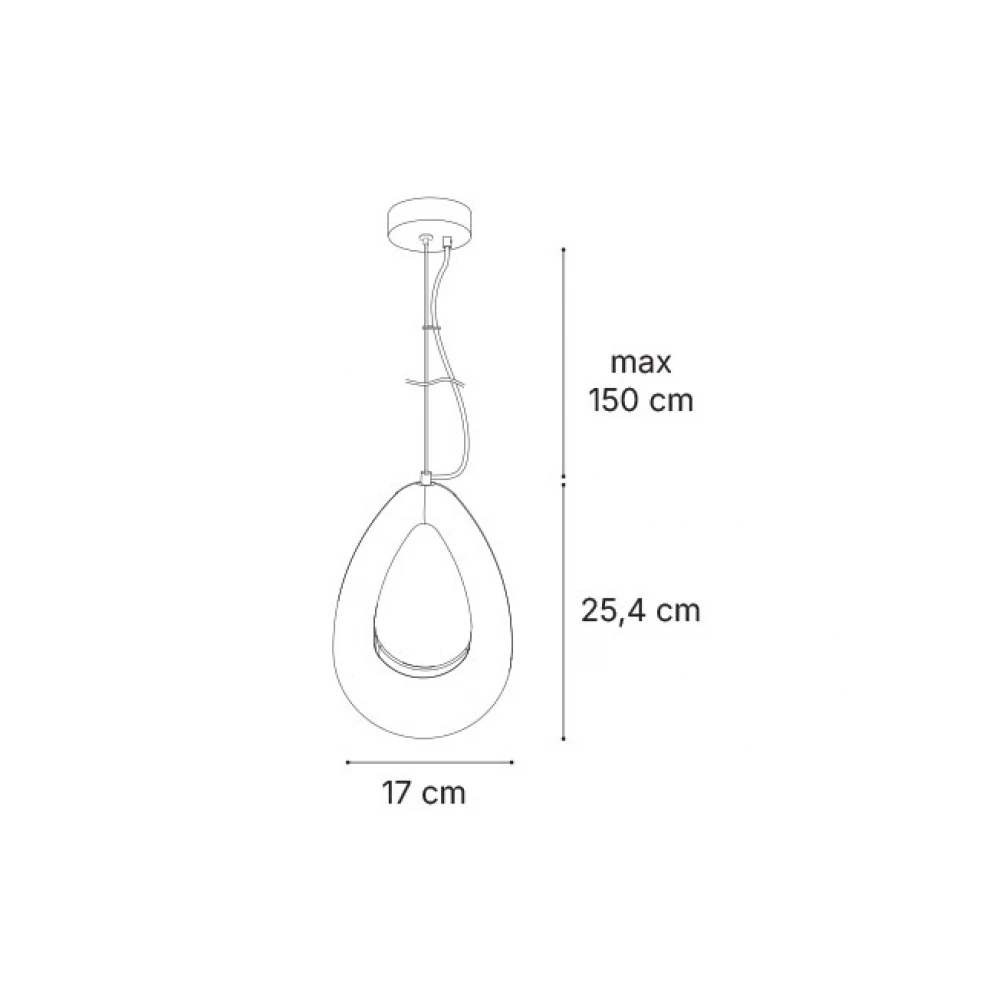Inlight Κρεμαστό φωτιστικό από γύψο Λευκό 1XG9 D:17cm GAIA