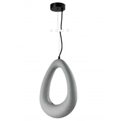 Inlight Κρεμαστό φωτιστικό από γύψο Γκρι 1XG9 D:17cm GAIA