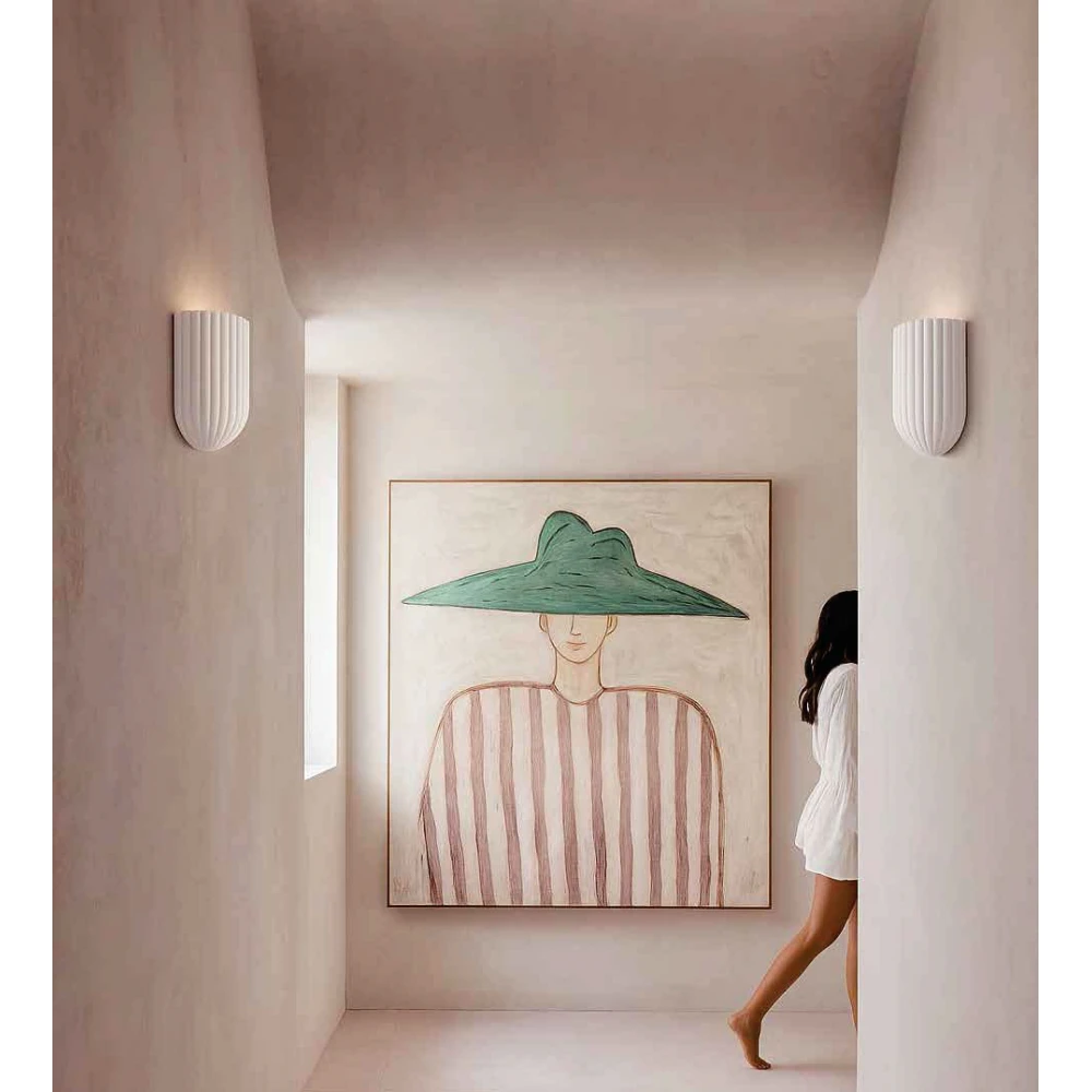 Inlight Επιτοίχιο Φωτιστικό από Γύψο Λευκό 1XGU10 GAIA