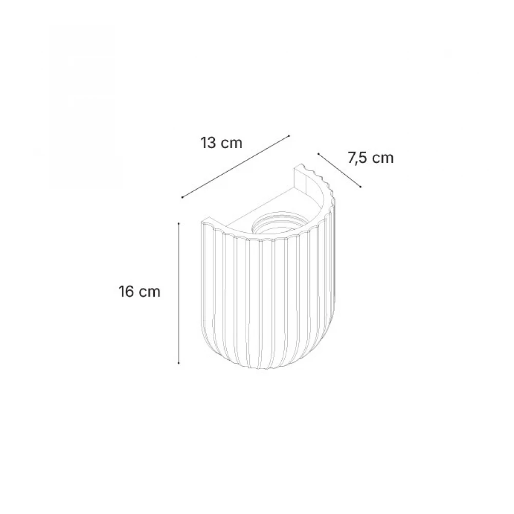 Inlight Επιτοίχιο Φωτιστικό από Γύψο Λευκό 1XGU10 GAIA