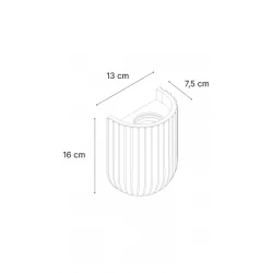 Inlight Επιτοίχιο Φωτιστικό από Γύψο Terracotta 1XGU10 GAIA