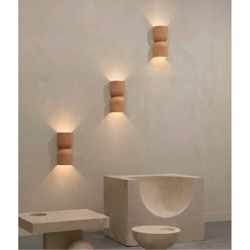 Inlight Επιτοίχιο Φωτιστικό από Γύψο Terracotta UP-DOWN 2XGU10 GAIA