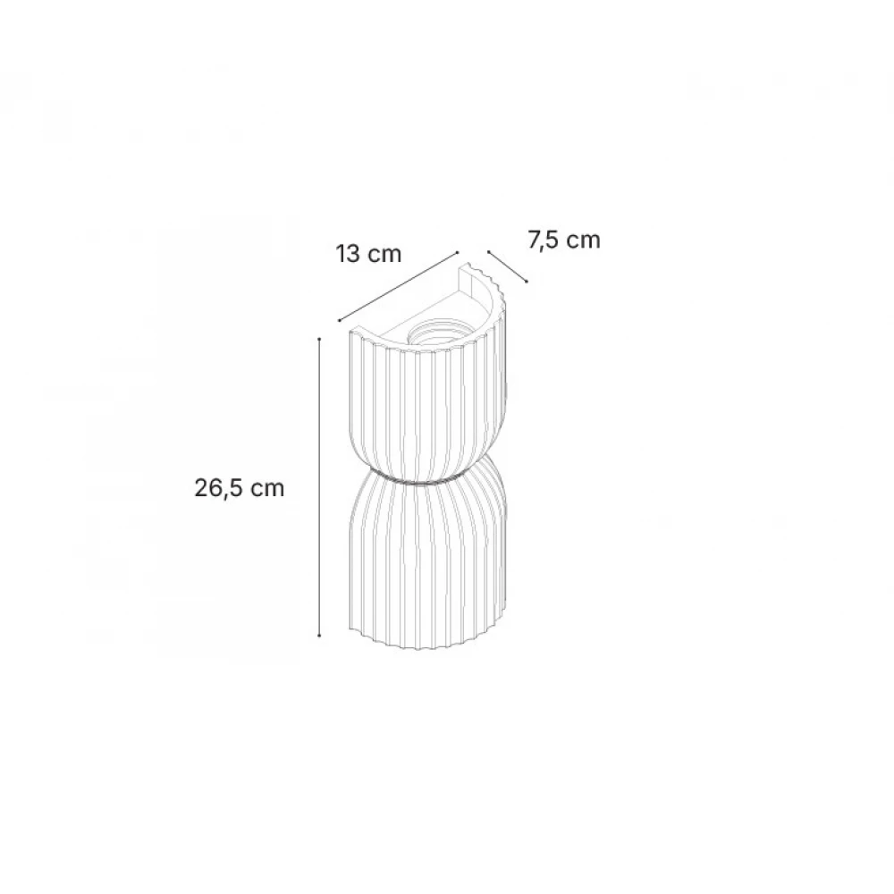 Inlight Επιτοίχιο Φωτιστικό από Γύψο Terracotta UP-DOWN 2XGU10 GAIA