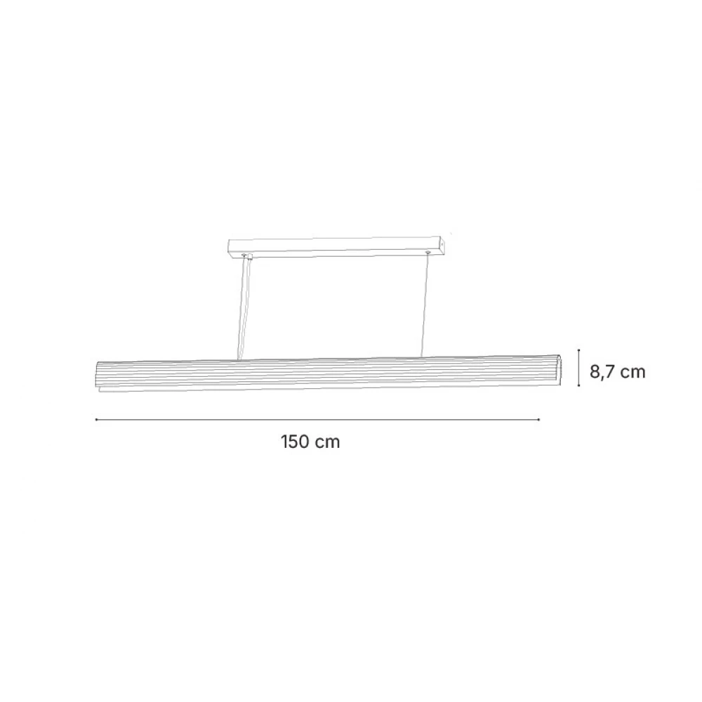 Inlight Κρεμαστό φωτιστικό από γύψο Γραμμικό Λευκό LED 36W 2700K-5400K 150CM - GAIA