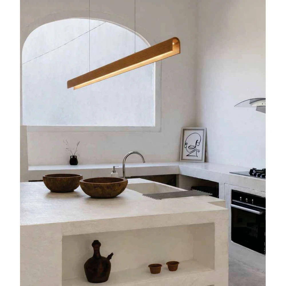 Inlight Κρεμαστό φωτιστικό από γύψο Γραμμικό Terracotta LED 36W 2700K-5400K 150CM - GAIA