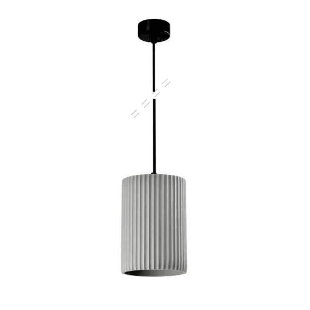 Inlight Κρεμαστό φωτιστικό από γύψο Γκρι 1XE27 D:15cm GAIA