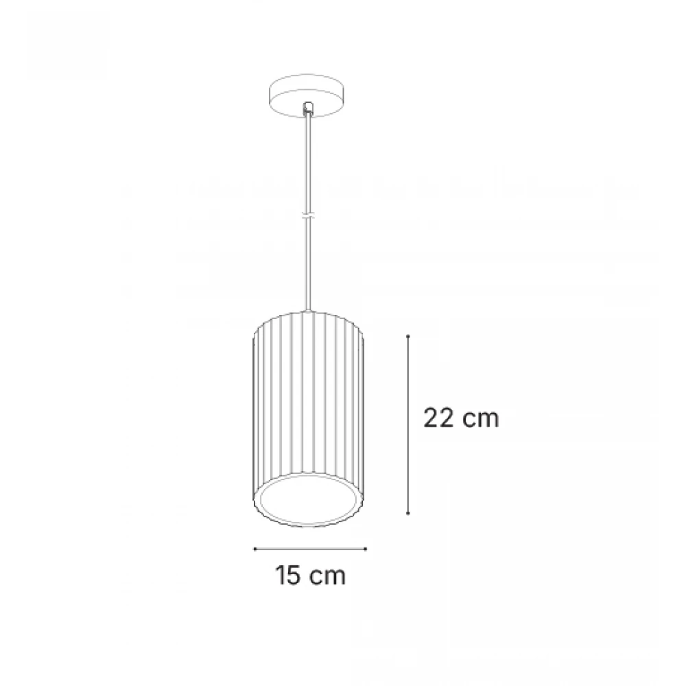 Inlight Κρεμαστό φωτιστικό από γύψο Terracotta 1XE27 D:15cm GAIA