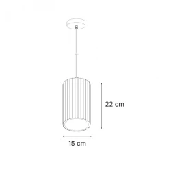 Inlight Κρεμαστό φωτιστικό από γύψο Terracotta 1XE27 D:15cm GAIA