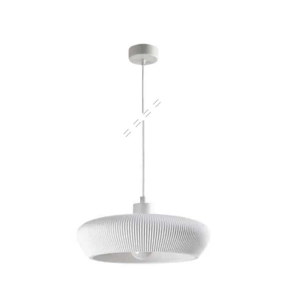 Inlight Κρεμαστό φωτιστικό από γύψο Λευκό 1XE27 D:40cm GAIA