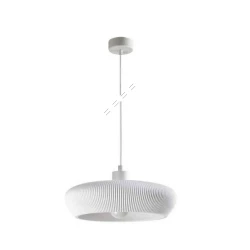 Inlight Κρεμαστό φωτιστικό από γύψο Λευκό 1XE27 D:30cm GAIA