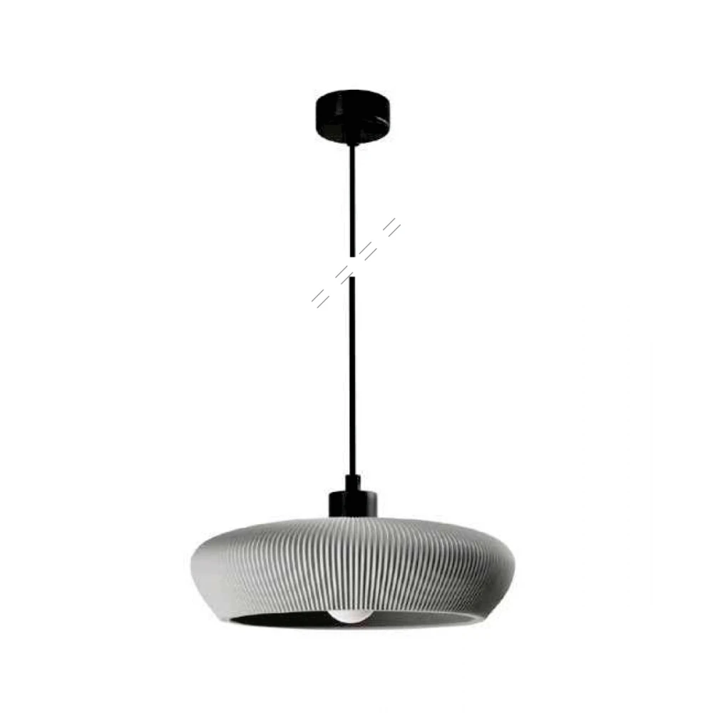 Inlight Κρεμαστό φωτιστικό από γύψο Γκρι 1XE27 D:30cm GAIA