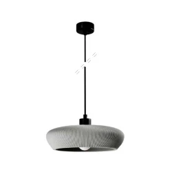 Inlight Κρεμαστό φωτιστικό από γύψο Γκρι 1XE27 D:30cm GAIA