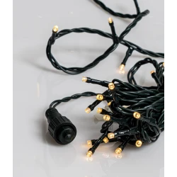 100Led Λαμπάκια 5mm Σταθερά Με Επέκταση Με Pvc Καλώδιο Και Σούκο Μπρίζα Πράσινο Καλώδιο/Θερμό Λαμπάκι (10cm Απόσταση) 10 Μέτρα (Kelvin: 2.500 - 3.000)