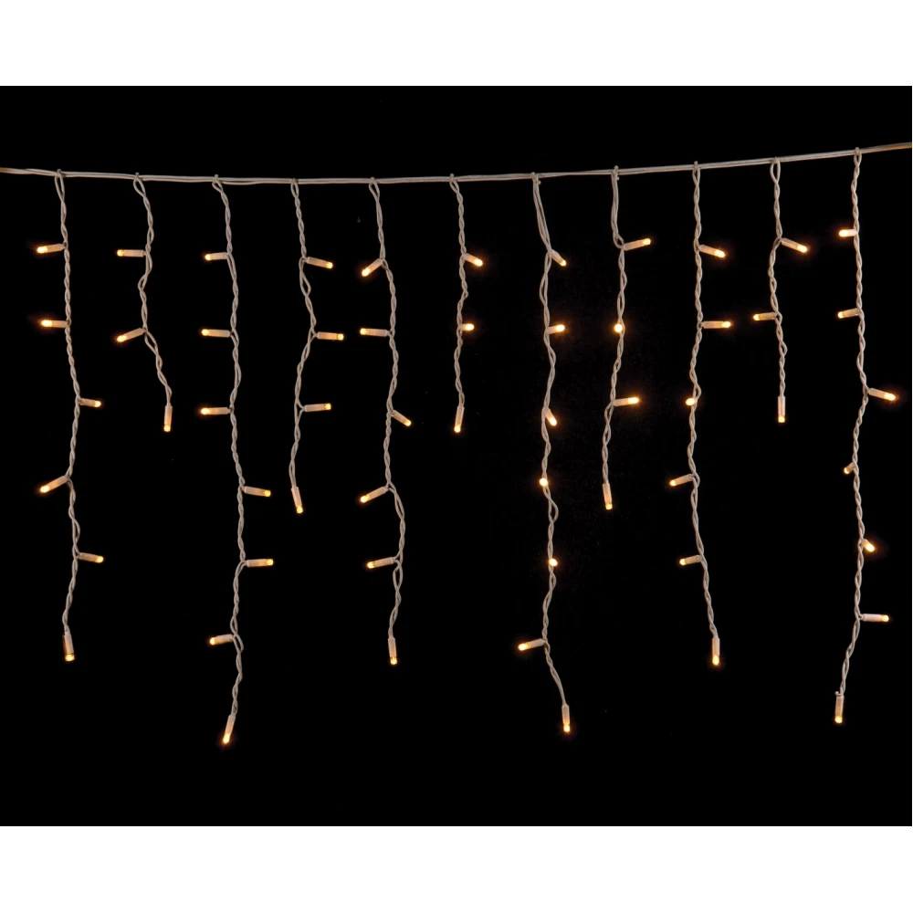 100Led Σταθερή Βροχή Rubber Με Επέκταση Ip65 Και Μπρίζα Σούκο 200 x 70(h)cm,Λευκό Καλώδιο/ Θερμό Λαμπάκι (Kelvin: 2.500 - 3.000)