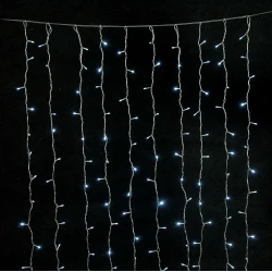 740Led Σταθερή Συμμετρική Κουρτίνα Ip44 Με Επέκταση 400 x 330(H)cm,Διάφανο Καλώδιο/Λευκό Λαμπάκι , (Kelvin: 6.000 - 10.000)