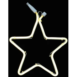 Μονό Σταθερό Αστέρι Με 120Led Θερμό Φωτισμό Πλακέ Φωτοσωλήνα,30cm ,Ip44