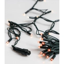 100Led Rubber Λαμπάκια Σταθερά Επεκτεινόμενα Με Πράσινο Καλώδιο/Κόκκινο Λαμπάκι ,Ip65 Στεγανό,(10cm Απόσταση) 10 Μέτρα