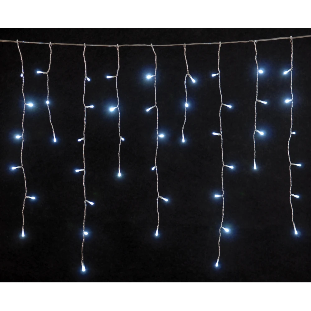 Λαμπάκια Βροχή Με 300Led Με Επέκταση, Σταθερά, 600 x 75(h)cm,Διάφανο Καλώδιο/ Λευκό (Πάγου) Λαμπάκι , (Kelvin: 6.000 - 10.000) 