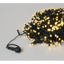 500 Led Λαμπάκια Με Πρόγραμμα Και Επέκταση, Πράσινο Καλώδιο/Θερμό Λαμπάκι 25 Μέτρα