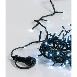 1000 Led Λαμπάκια Σταθερά Επεκτεινόμενα,Πράσινο Καλώδιο/Λευκό Λαμπάκι 50 Μέτρα Με Καρούλι Αποθήκευσης 