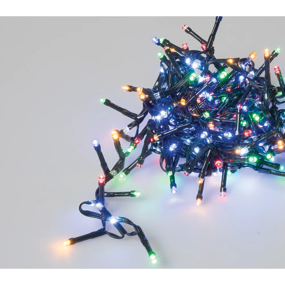 250 Led Λαμπάκια Cluster Σταθερά,Με Μάυρο Καλώδιο, Πολύχρωμο Και Ψυχρό Λαμπάκι Ροής New Drop 4 Ταχυτήτων 3 Μέτρα