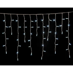 100Led Σταθερή Rubber Βροχή Με Επέκταση Ip65 Και Μπρίζα Σούκο 200 x 70(h)cm,Λευκό Καλώδιο/ Λευκό Λαμπάκι (Kelvin: 6.000 - 10.000)