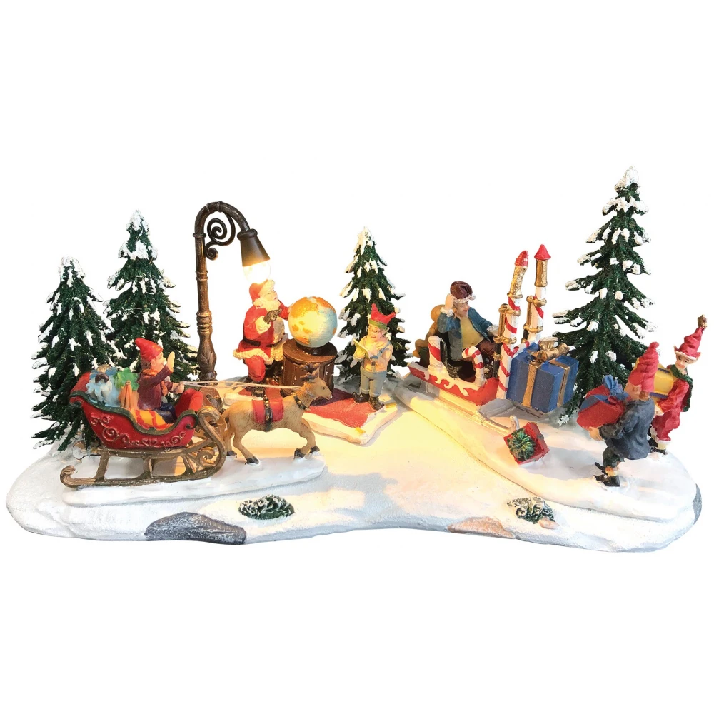 Χριστουγεννιάτικο Διακοσμητικό Όπτικαλ Με Φώς Μπαταρίας ,28,5 x 13 x 13(H)cm