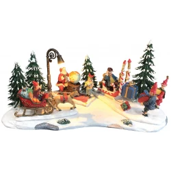 Χριστουγεννιάτικο Διακοσμητικό Όπτικαλ Με Φώς Μπαταρίας ,28,5 x 13 x 13(H)cm