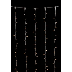 1000Led Σταθερή Συμμετρική Κουρτίνα Rubber Ip44,Με Επέκταση Δεξιά , Αριστερά , Πάνω Και Κάτω 2 x 10(h)cm,Λευκό Καλώδιο/Θερμό Λαμπάκι (Kelvin: 2.500 - 3.000)