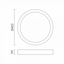 ΠΛΑΦΟΝΙΕΡΑ ΟΡΟΦΗΣ LED 50W CCT ΜΑΥΡΗ ΣΤΡΟΓΓΥΛΗ ΣΤΕΓΑΝΗ