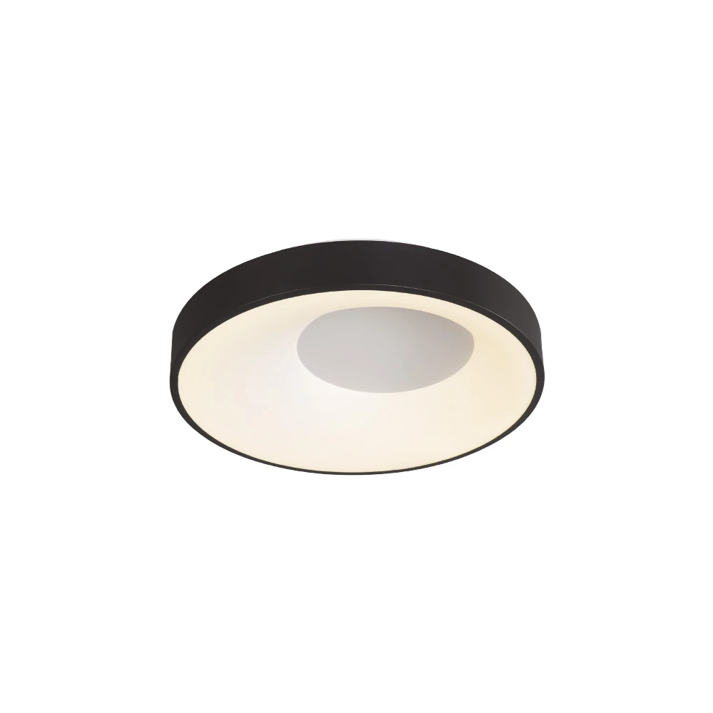 Inlight Πλαφονιέρα οροφής LED 36W 3CCT από μαύρο μέταλλο και ακρυλικό D:48x9cm (42040-Black)