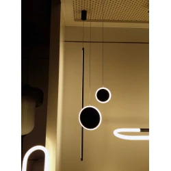 LED Κρεμαστό Φωτιστικό Δίφωτο Μαύρο 11.2W MAD VIOKEF