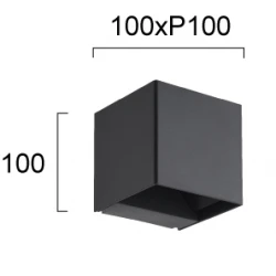 Φωτιστικό Τοίχου Σκούρο Γκρι LED 6W IP65 Greg - Viokef