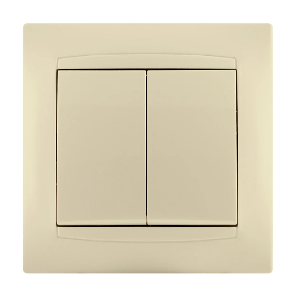 Διακόπτης K/R 10AX με Πλαίσιο Κρεμ ΧΑΛΚΙΔΑ