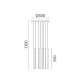 ΚΡΕΜΑΣΤΟ ΦΩΤΙΣΤΙΚΟ LED ACA KY011AC14BK ALICE ΑΜΜΩΔΕΣ ΜΑΥΡΟ ΑΛΟΥΜΙΝΙΟ 50W 2800K-3200K-4000K 2000LM IP20 D300MM H550MM