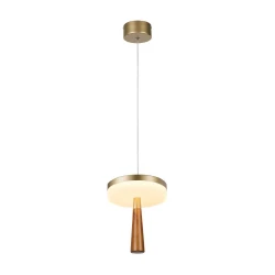 ASIAN-ΦΩΤΙΣΤΙΚΟ ΚΡΕΜΑΣΤΟ ΧΡΥΣΟ ΑΛΟΥΜΙΝΙΟΥ LED SMD 11W CCT 715LM IP20 Φ164X1500MM ACA
