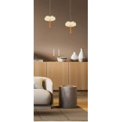 ASIAN-ΦΩΤΙΣΤΙΚΟ ΚΡΕΜΑΣΤΟ ΧΡΥΣΟ ΑΛΟΥΜΙΝΙΟΥ LED SMD 11W CCT 715LM IP20 Φ164X1500MM ACA