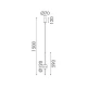 Κρεμαστό Φωτιστικό LED ACA Ball OKN96161BK Αμμώδες Μαύρο 5W 3000K 550lm